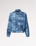Lasered Signature Patchwork Denim Blouson