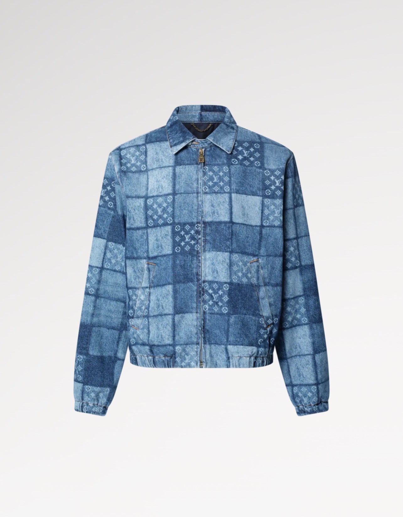 Lasered Signature Patchwork Denim Blouson